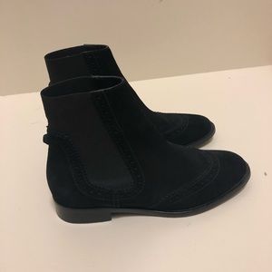 BALENCIAGA Black Suede Arena Chelsea Boot 35.5